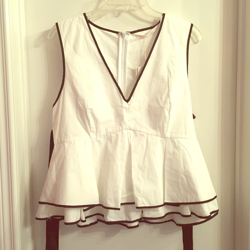 Zara Ruffle Peplum Top - Picture 4 of 7